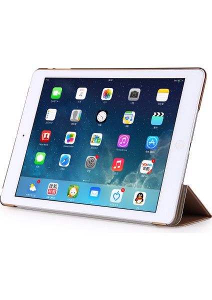 Çok Manyetik Üç Katlı Stand Akıllı Uyanık uyku Deri iPad 9.7 (2018 2017) Tablet Kılıfı (Yurt Dışından)