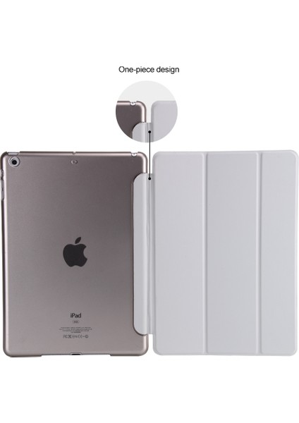Çok Manyetik Üç Katlı Stand Akıllı Uyanık uyku Deri iPad 9.7 (2018 2017) GRI Tablet Kılıfı (Yurt Dışından)