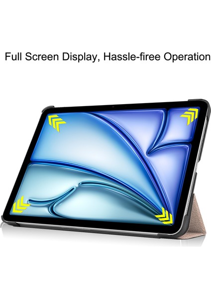 Forestl Digital iPad Air 11 (2024) Pu Deri Koruyucu Üç Katlı Stand Akıllı Tablet Kılıfı (Yurt Dışından)