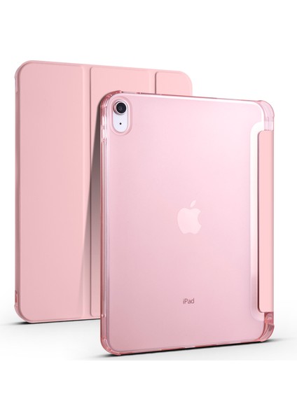 iPad 10.9 (2022) Üç Katlı Stand Pu Deri Tpu Kalem Yuvalı Tablet Kılıfı (Yurt Dışından)