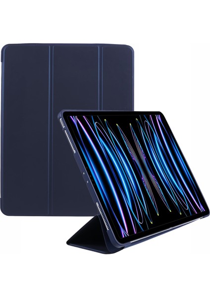 Üç Katlı Stand Tpu Deri Akıllı iPad Air 13 (2024) Tablet Kılıfı (Yurt Dışından)