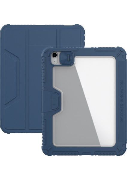 iPad 10.9 (2022) Koruyucu Pu Deri Otomatik Uyandırma uyku Slaytlı Kamera üç Katlı Stand Tablet Kılıfı (Yurt Dışından)