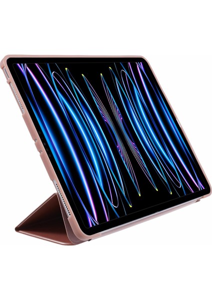 Üç Katlı Stand Tpu Deri Akıllı iPad Air 13 (2024) Tablet Kılıfı (Yurt Dışından)