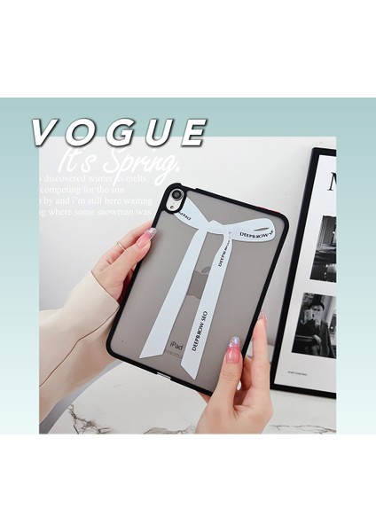 iPad Mini (2021) Cilt Dokunuşlu Desen Baskı Yasemin Tablet Kılıfı (Yurt Dışından)