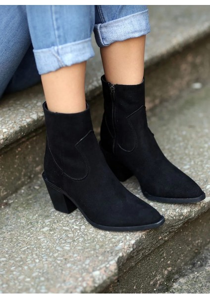 Occi Siyah Süet Western Bot