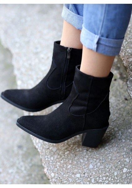 Occi Siyah Süet Western Bot fiyatları