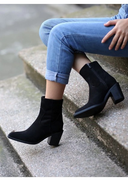 Occi Siyah Süet Western Bot modelleri