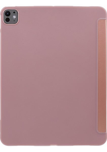 iPad Pro 11 (2024) Deri Petek Tpu Üç Katlı Stand Tablet Kılıfı (Yurt Dışından)
