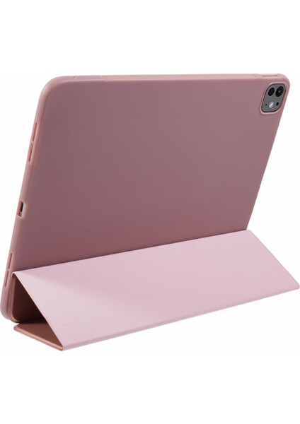 iPad Pro 11 (2024) Deri Petek Tpu Üç Katlı Stand Tablet Kılıfı (Yurt Dışından)