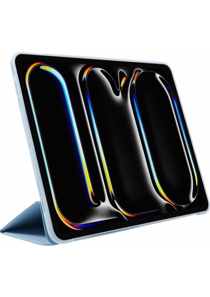iPad Pro 11 (2024) Deri Petek Tpu Üç Katlı Stand Tablet Kılıfı (Yurt Dışından)