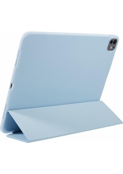 iPad Pro 11 (2024) Deri Petek Tpu Üç Katlı Stand Tablet Kılıfı (Yurt Dışından)