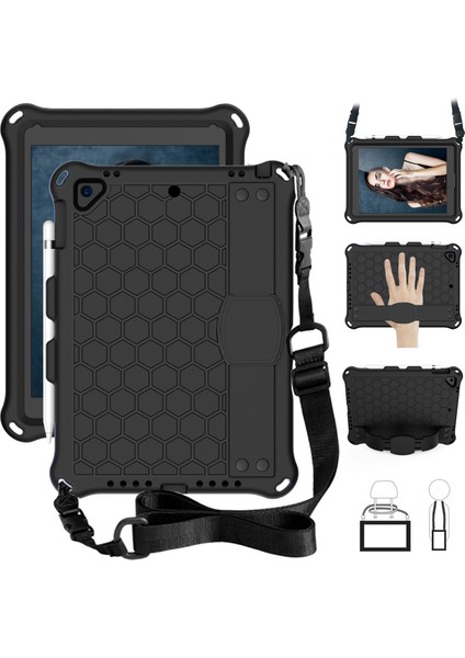 Petek Dokusu Çizilmez Eva Apple iPad 9 7 Inç (2017 2018) Omuz Askılı Tablet Kılıfı (Yurt Dışından)