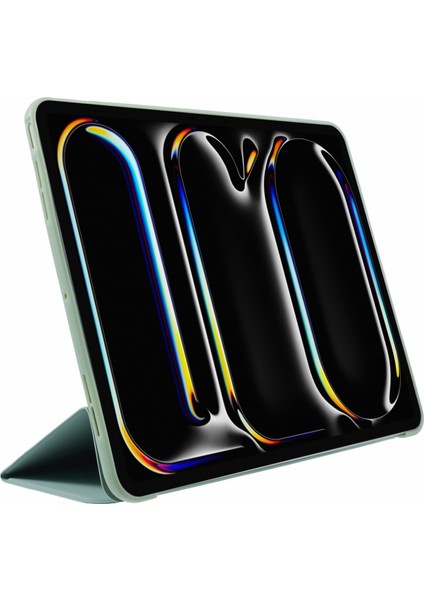 iPad Pro 11 (2024) Deri Petek Tpu Üç Katlı Stand Matcha Tablet Kılıfı (Yurt Dışından) fırsatları