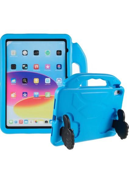 iPad Air 11 (2024) Katlanabilir Başparmak Tekme Standı Eva Saplı Düşme Koruma Tablet Kılıfı (Yurt Dışından)