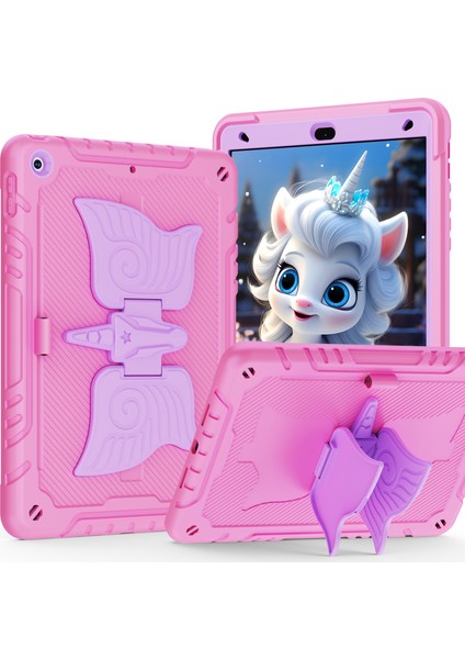 iPad 10.2 (2019 2020 2021) Silikon Pc Düşmeye Dayanıklı Unicorn stand Tablet Kılıfı (Yurt Dışından)