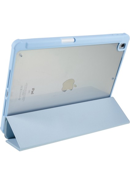 iPad 10.2 (2019 2020 2021) Pu Deri Tpu Akrilik Üç Katlı Stand Koruyucu Tablet Kılıfı (Yurt Dışından)