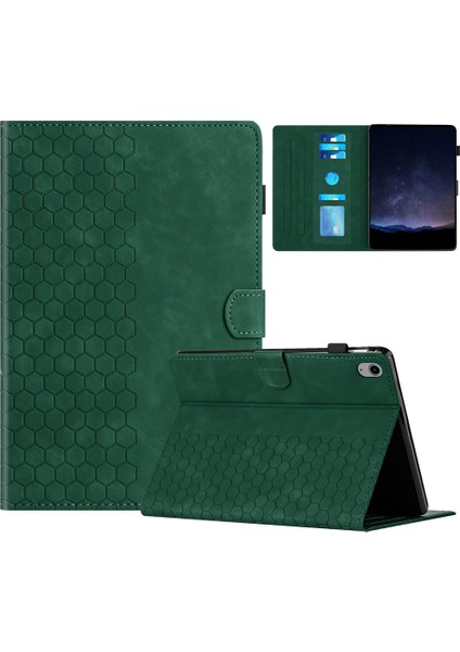 iPad Air (2020 2022) Petek Baskılı Kart Yuvalı Deri Tablet Kılıfı (Yurt Dışından)