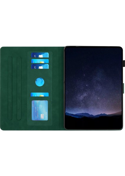 iPad Air (2020 2022) Petek Baskılı Kart Yuvalı Deri Tablet Kılıfı (Yurt Dışından)
