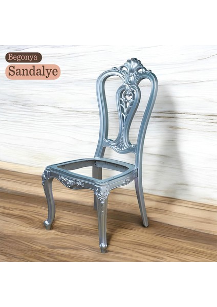 Begonya Sert Plastik Ahşap Koltuk Bahçe Balkon Mutfak Yemek Masası Sandalyesi