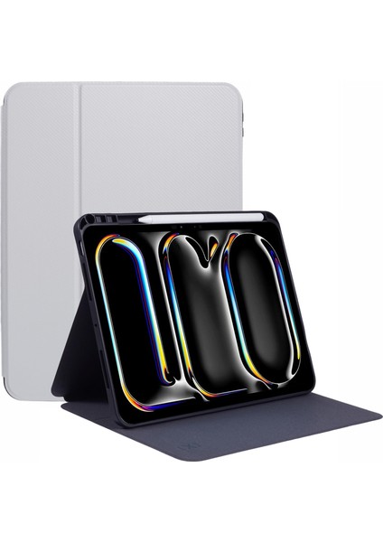 iPad Pro 11 (2024) Standı Pu Deri Tpu Koruma Tablet Kılıfı (Yurt Dışından)