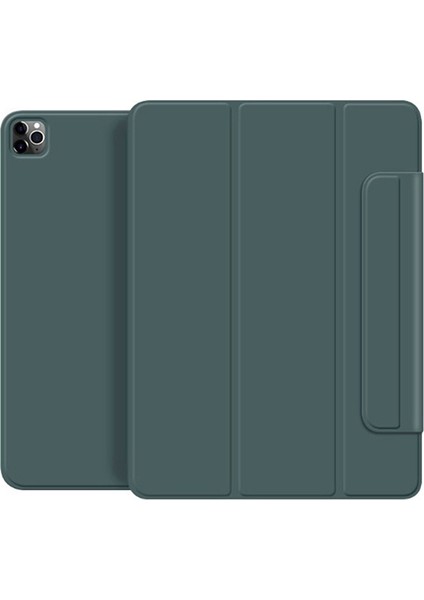 iPad Pro 13 (2024) Pu Deri Koruyucu Manyetik Toka Standı Tablet Kılıfı (Yurt Dışından)
