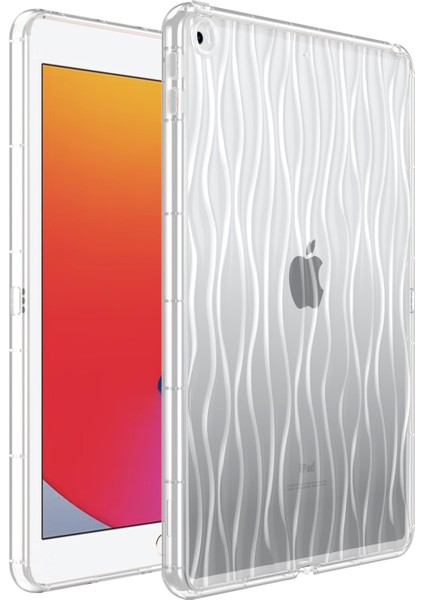 iPad 10.2 (2019 2020 2021) Dalga Doku Yumuşak Tpu Koruyucu Tablet Kılıfı (Yurt Dışından)
