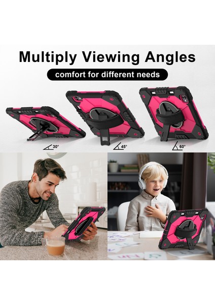 iPad Pro 11 (2024) Tekme Standı Silikon Pc Omuz Askılı Tablet Kılıfı (Yurt Dışından) modelleri