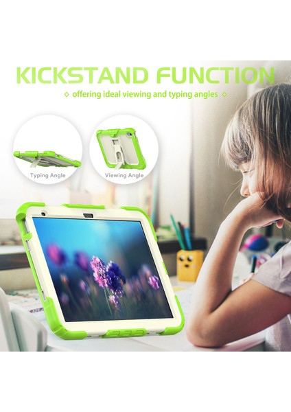 iPad 10.9 (2022) IPAD 10. Nesil Silikon Pc Koruyucu Görünmez Braket Standı Omuz Askısı ile Tablet Kılıfı (Yurt Dışından)