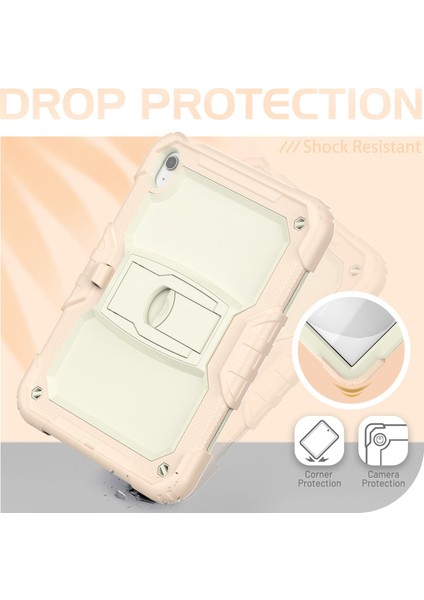 iPad 10.9 (2022) IPAD 10. Nesil Silikon Pc Koruyucu Görünmez Braket Standı Omuz Askısı ile Tablet Kılıfı (Yurt Dışından) modelleri