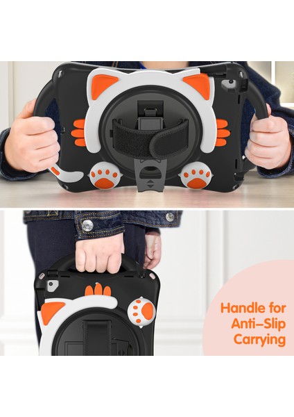 El Bandı Tamı iPad 9 7 Inç (2017 2018) 360° Döner Tekme Standına Sahip Hibrit turuncu Tablet Kılıfı (Yurt Dışından) fiyatları