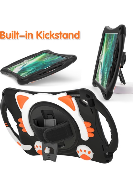 El Bandı Tamı iPad 9 7 Inç (2017 2018) 360° Döner Tekme Standına Sahip Hibrit turuncu Tablet Kılıfı (Yurt Dışından) fırsatları