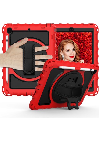 iPad Pro 9.7 Inç ipad (2017 2018) IPAD Air 2 360 Derece Dönen Standı Silikon Pc Tablet Kılıfı (Yurt Dışından)