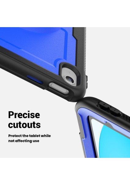 iPad 10.9 (2022 A2696) El Kayışı Tekme Standı Pc Tpu Düşmeye Dayanıklı Tablet Kılıfı (Yurt Dışından)