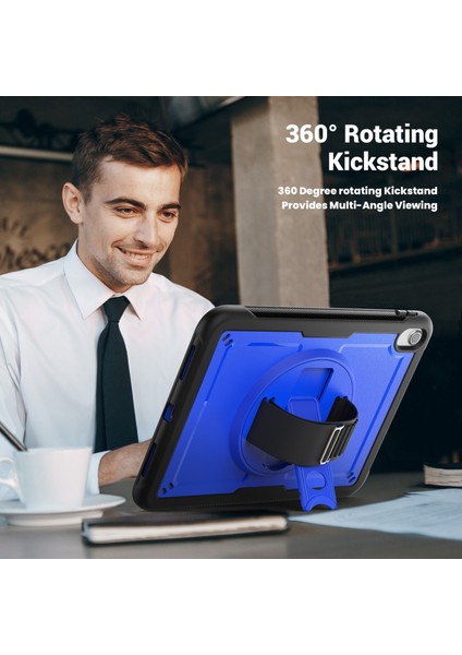 iPad 10.9 (2022 A2696) El Kayışı Tekme Standı Pc Tpu Düşmeye Dayanıklı Tablet Kılıfı (Yurt Dışından)