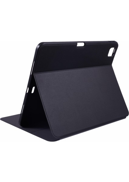 iPad Pro 13 (2024) Litchi Doku Deri Kalem Tutuculu Akıllı Tablet Kılıfı (Yurt Dışından)