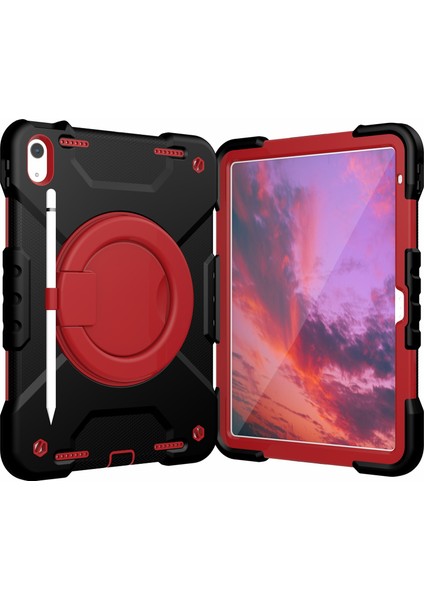 iPad 10.9 (2022) Döner Tekme Standı Pc Omuz Askılı Silikon Tablet Kılıfı (Yurt Dışından) fiyatları