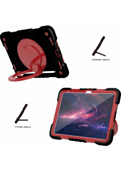 iPad 10.9 (2022) Döner Tekme Standı Pc Omuz Askılı Silikon Tablet Kılıfı (Yurt Dışından) indirimleri
