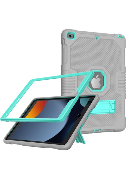 Forestl Digital Kontrast Pc Tpu Silikon Düşme Önleyici Standı Tamı iPad 10.2 (2019 2020 2021) GRI NANE i Tablet Kılıfı (Yurt Dışından)