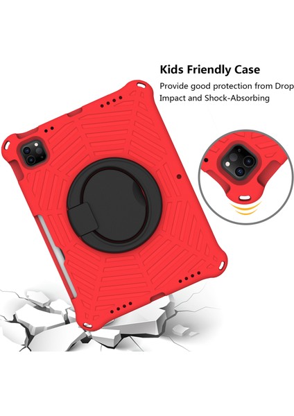 iPad Pro 11 Inç Örümcek Ağı Dokusu Tekme Standı Omuz Askılı El Kavrama Tablet Kılıfı (Yurt Dışından) modelleri