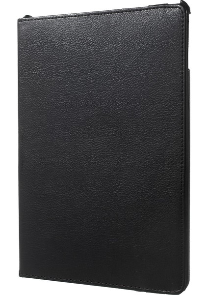 360 Derece Döner Stand Litchi Tahıl Deri iPad 9.7 Marka Içi Boş Elastik Tutturma Bandı (2018 2017) Tablet Kılıfı (Yurt Dışından)