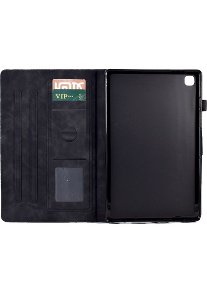 iPad 10.2 (2019 2020 2021) Standlı Kart Tutuculu Baskılı Deri Tablet Kılıfı (Yurt Dışından)