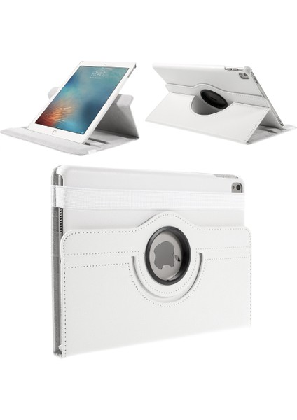 360 Derece Döner Stand Litchi Deri iPad Pro 9.7 Inç Tablet Kılıfı (Yurt Dışından)