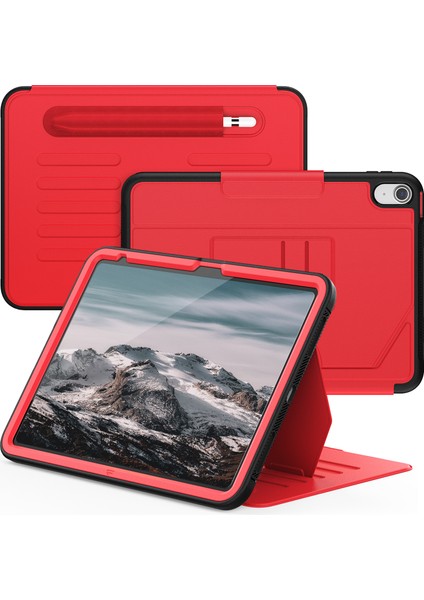iPad 10.9 (2022) A2696 Kart Tutuculu 5 Seviye Ayarlanabilir Stand Kalem Yuvası Çevirin Tablet Kılıfı (Yurt Dışından) fiyatları