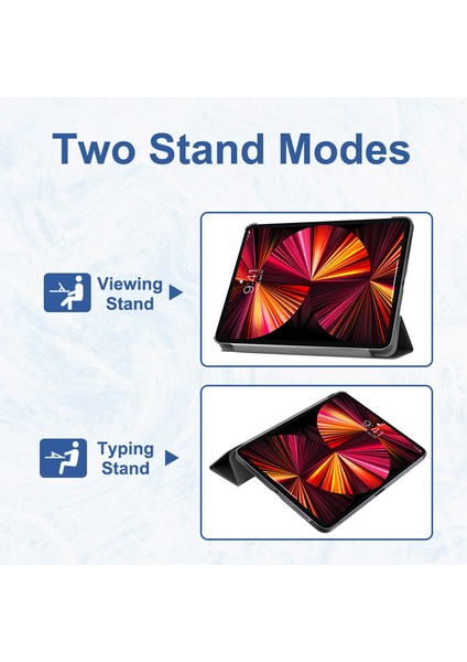 Üç Katlı Stand Folyo Koruyucu iPad Pro 11 (2022 2021 2020) Otomatik Uyandırma uyku ile Tablet Kılıfı (Yurt Dışından)