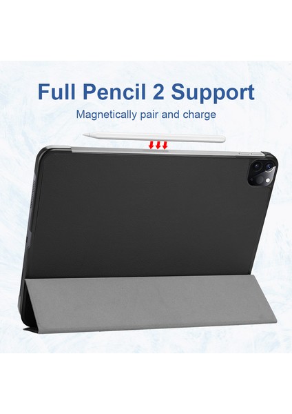 Üç Katlı Stand Folyo Koruyucu iPad Pro 11 (2022 2021 2020) Otomatik Uyandırma uyku ile Tablet Kılıfı (Yurt Dışından)