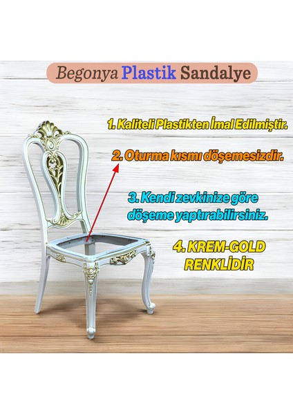 Begonya Sert Plastik Ahşap Koltuk Bahçe Balkon Mutfak Yemek Masası Sandalyesi fırsatları