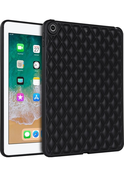 iPad 9.7 Inç (2017 2018) Arka Yumuşak Tpu Eşkenar Dörtgen Desenli Tablet Kılıfı (Yurt Dışından)
