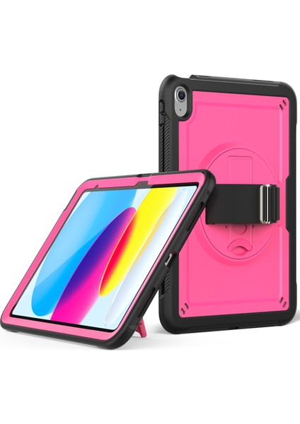 iPad 10.9 (2022 A2696) El Kayışı Tekme Standı Pc Tpu Düşmeye Dayanıklı Tablet Kılıfı (Yurt Dışından)