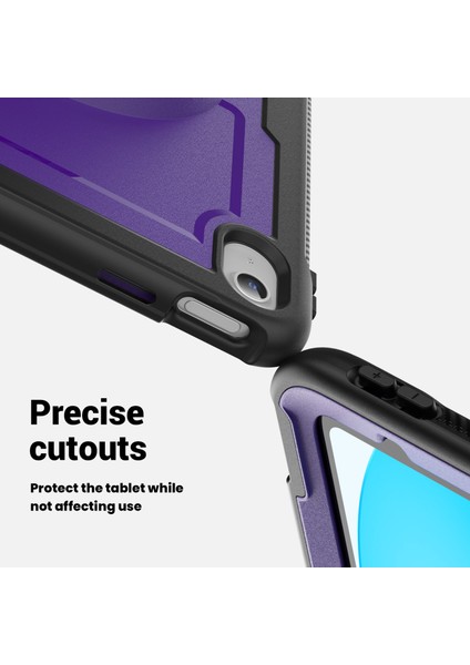 iPad 10.9 (2022 A2696) El Kayışı Tekme Standı Pc Tpu Düşmeye Dayanıklı Tablet Kılıfı (Yurt Dışından)