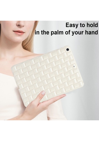 iPad 10.2 (2019 2020 2021) Yumuşak Tpu Koruyucu Dokuma Doku Kaymaz Tablet Kılıfı (Yurt Dışından)